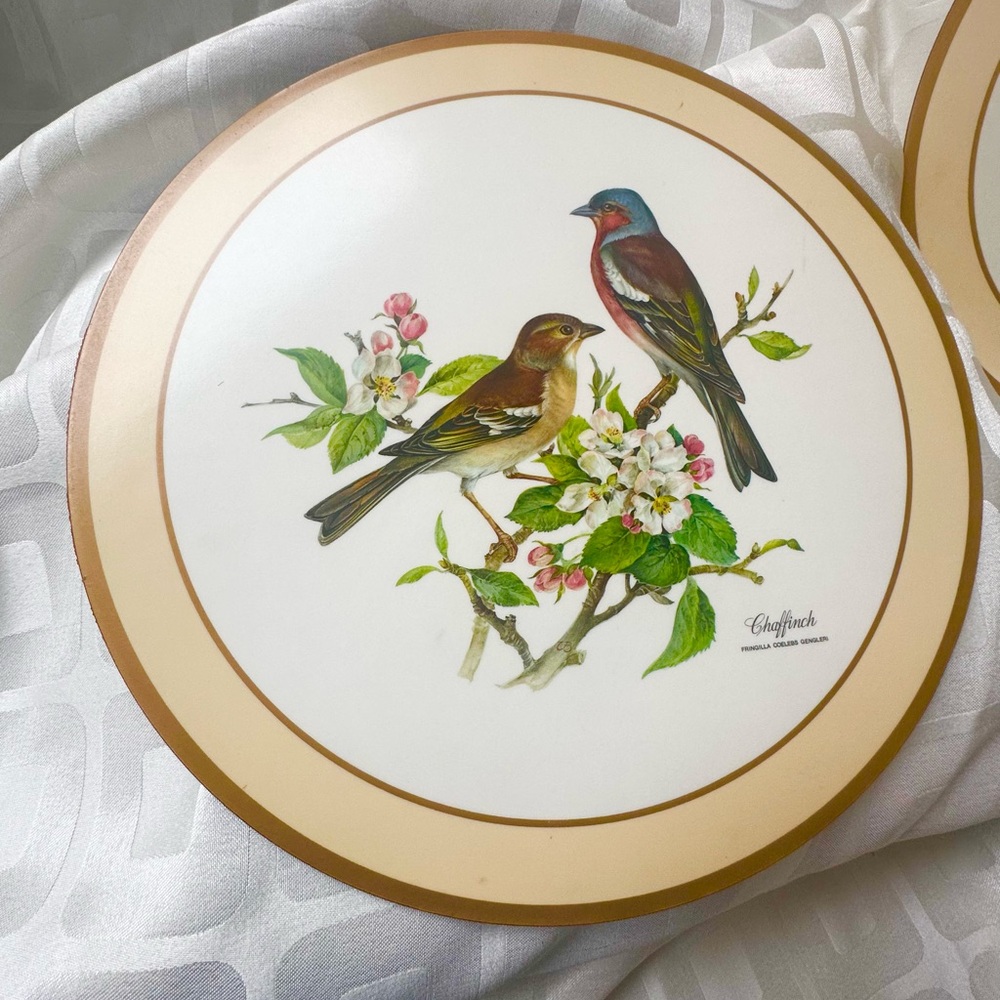 EUC Set of 6 Wooden Bird Coasters - Made in England - Picture 3 of 9